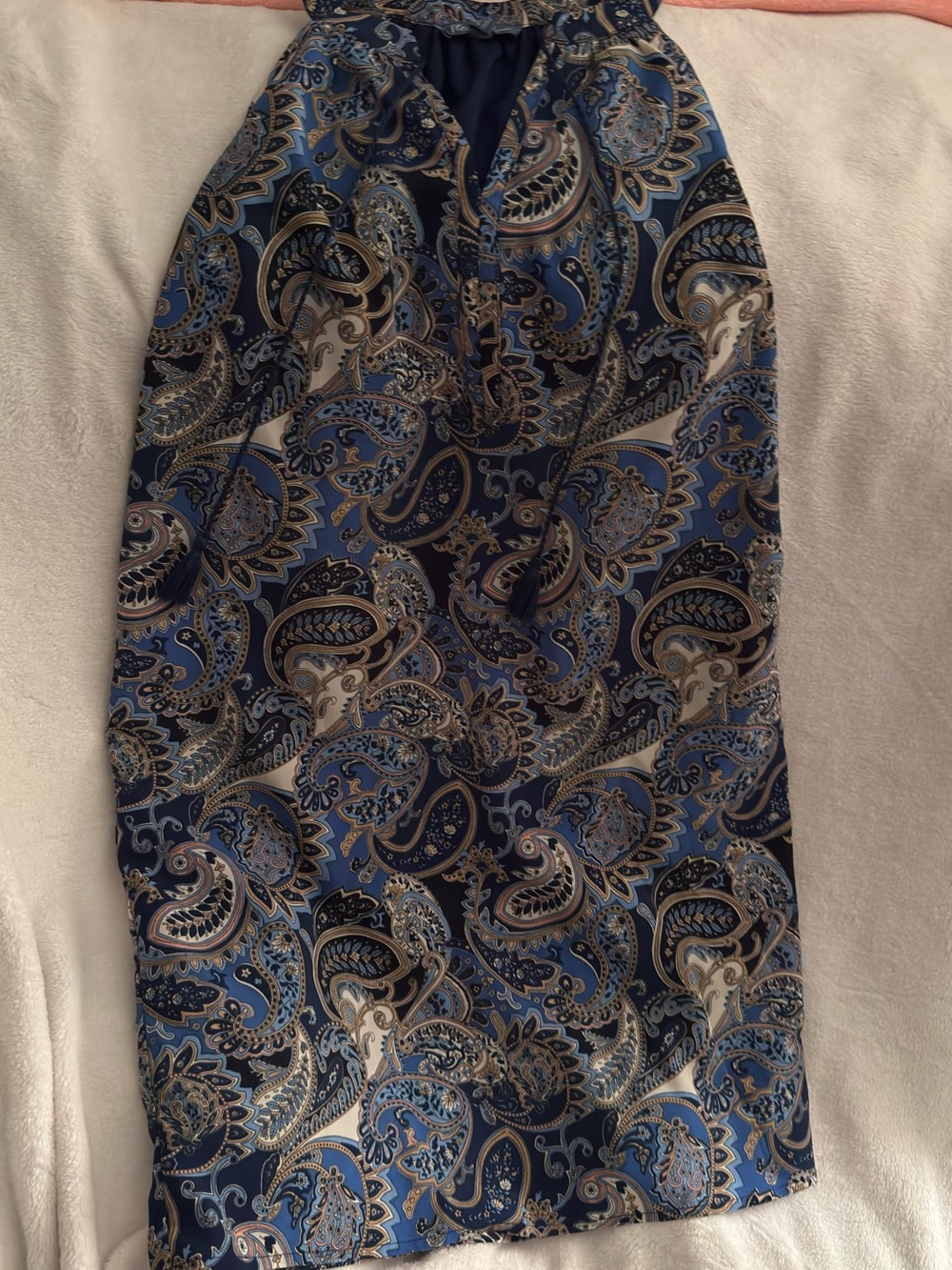 Navy Paisley shift like dress-super flattering!